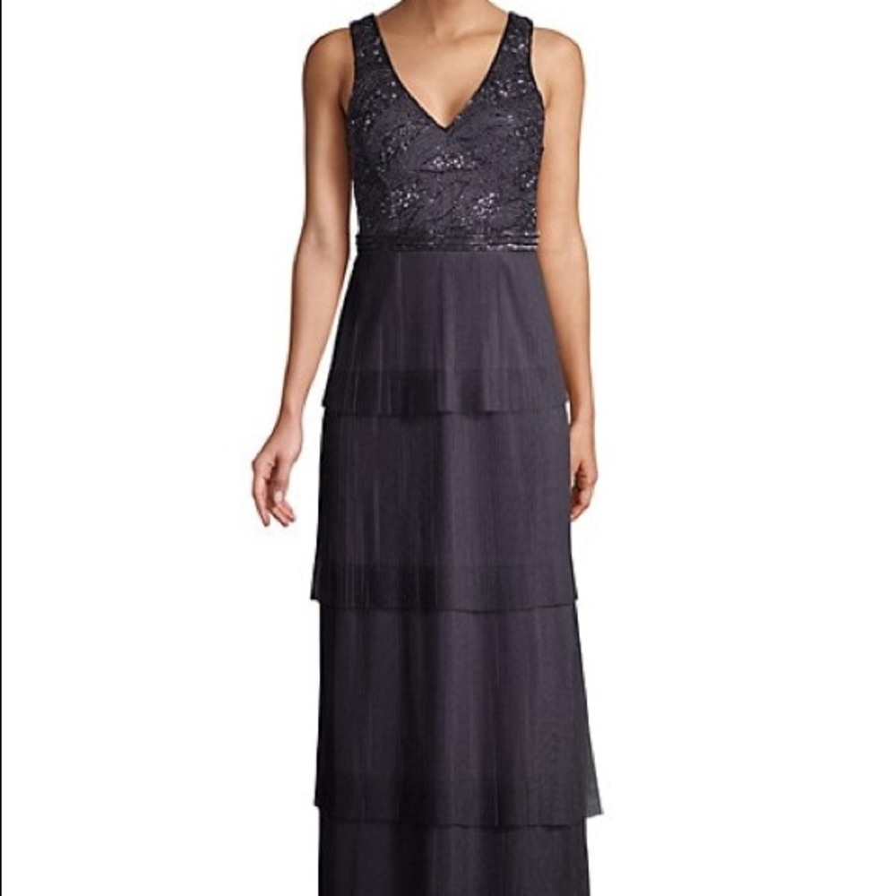 Adrianna Papell tiered beaded gown
